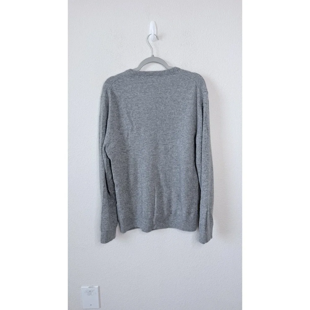 Quince 100% Mongolian Cashmere V-Neck Sweater Men's XL Gray Capsule Quiet Luxury